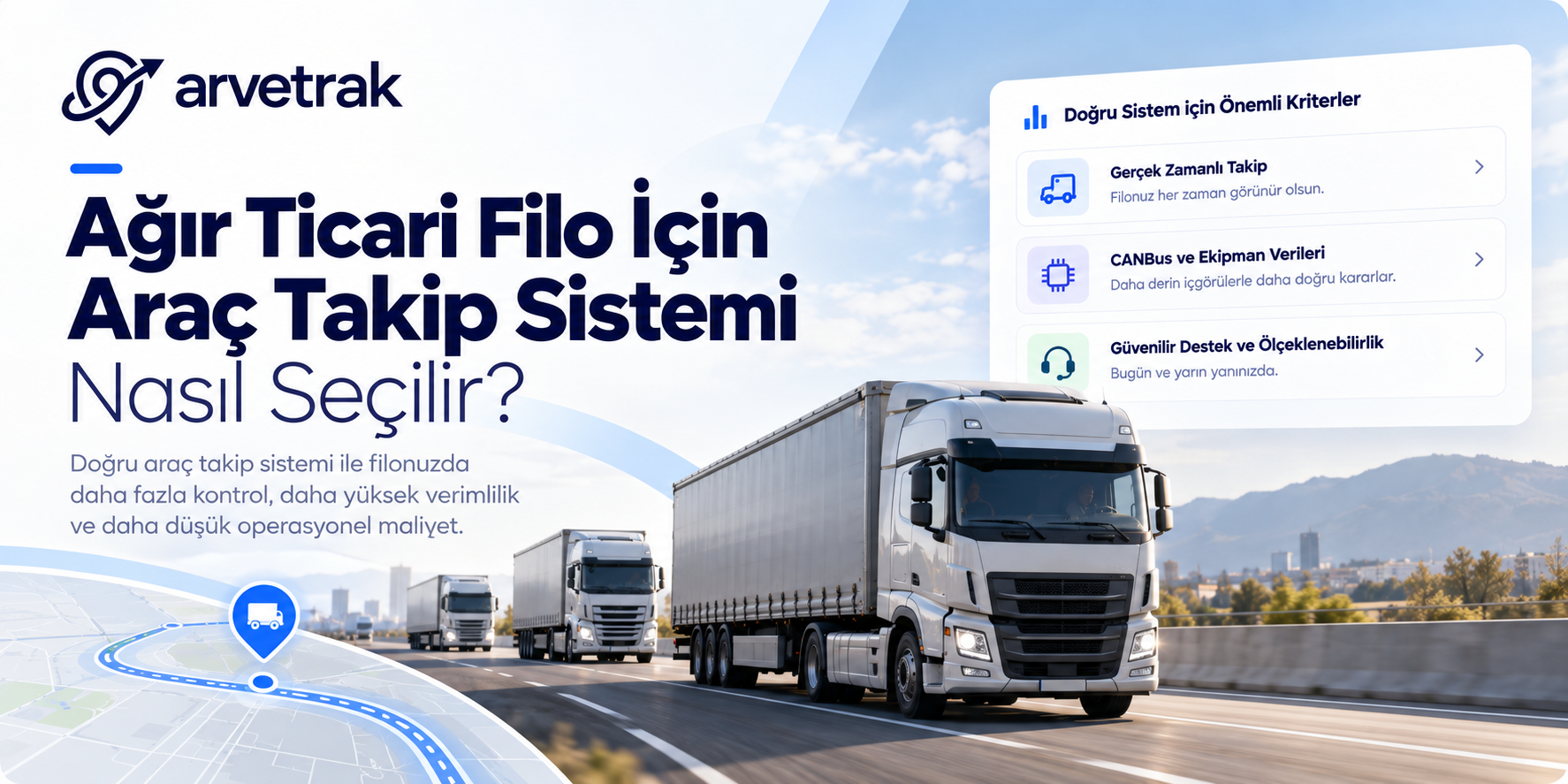 Ağır ticari filo için araç takip sistemi ve tedarikçi seçim kriterlerini değerlendiren filo yöneticisi