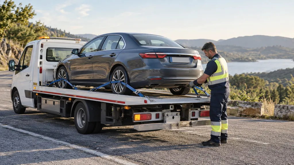 Güvenli bir alanda göreve hazırlanan araç kurtarma çekicisi — temsili kullanım senaryosu